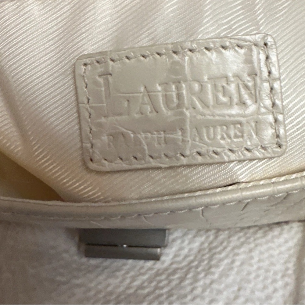 Lauren Ralph Lauren Ivory Shoulder Bag Snakeskin Print - Picture 8 of 8